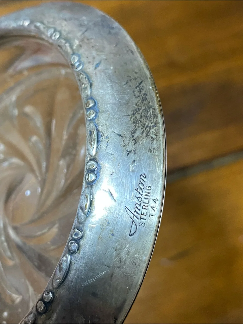 Vintage Set 4 Amston Sterling Silver Coasters